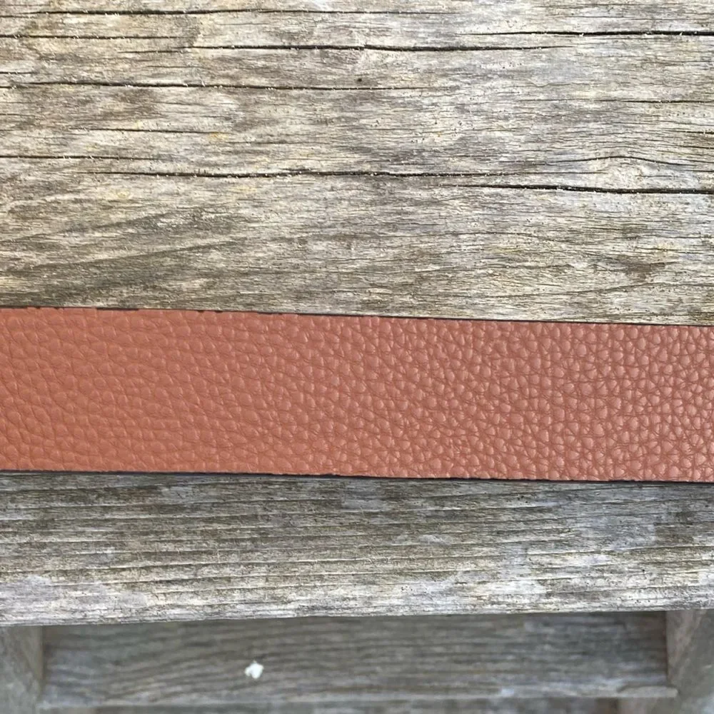 Steve Madden Faux Leather Cream Belt w/